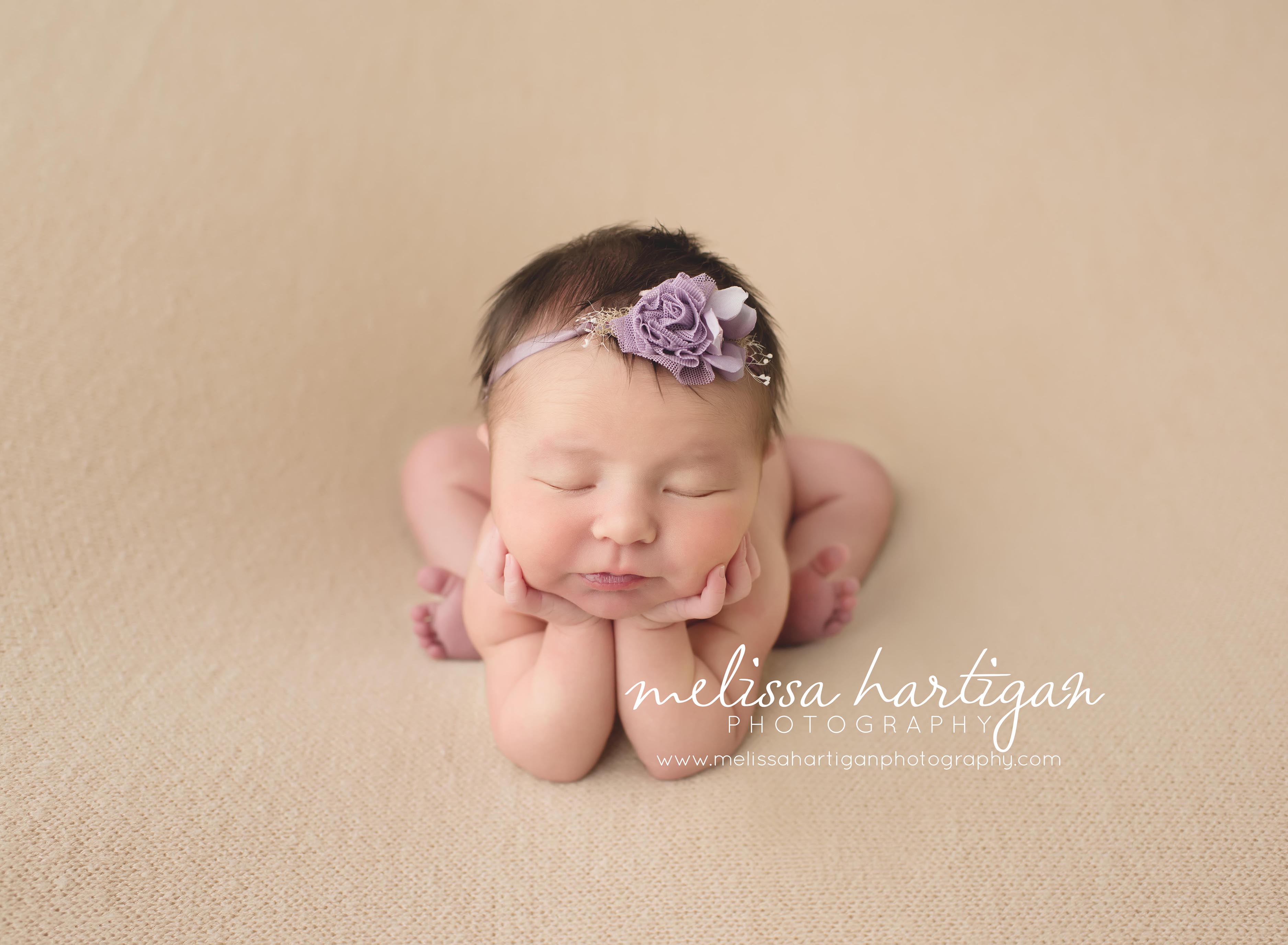 DSC_newborn_connecticut_babygirl_purple_posed_blanket_melissa hartigan photography