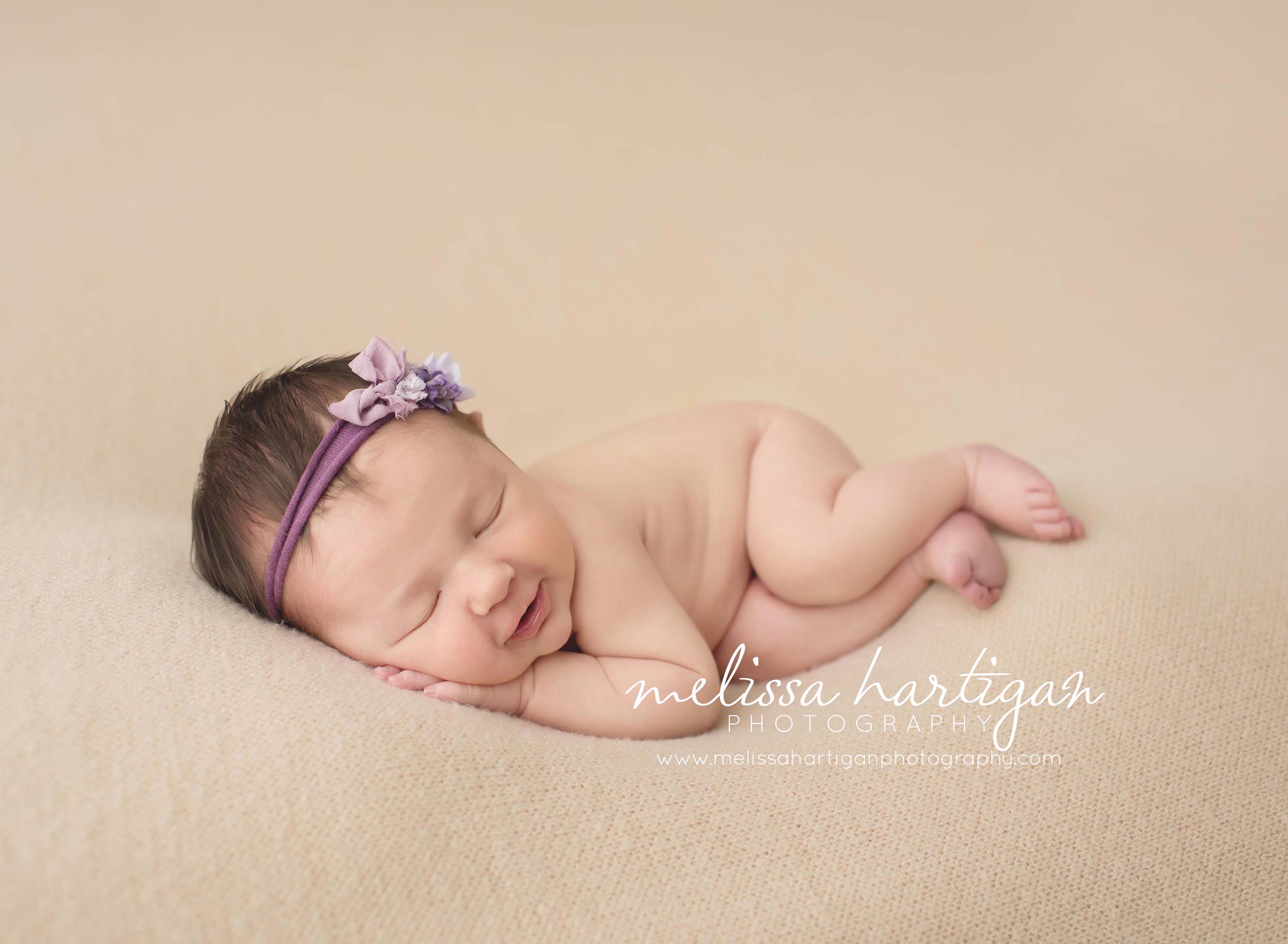 DSC_purple_newborn_connecticut_babygirl_purple_posed_blanket_melissa hartigan photography