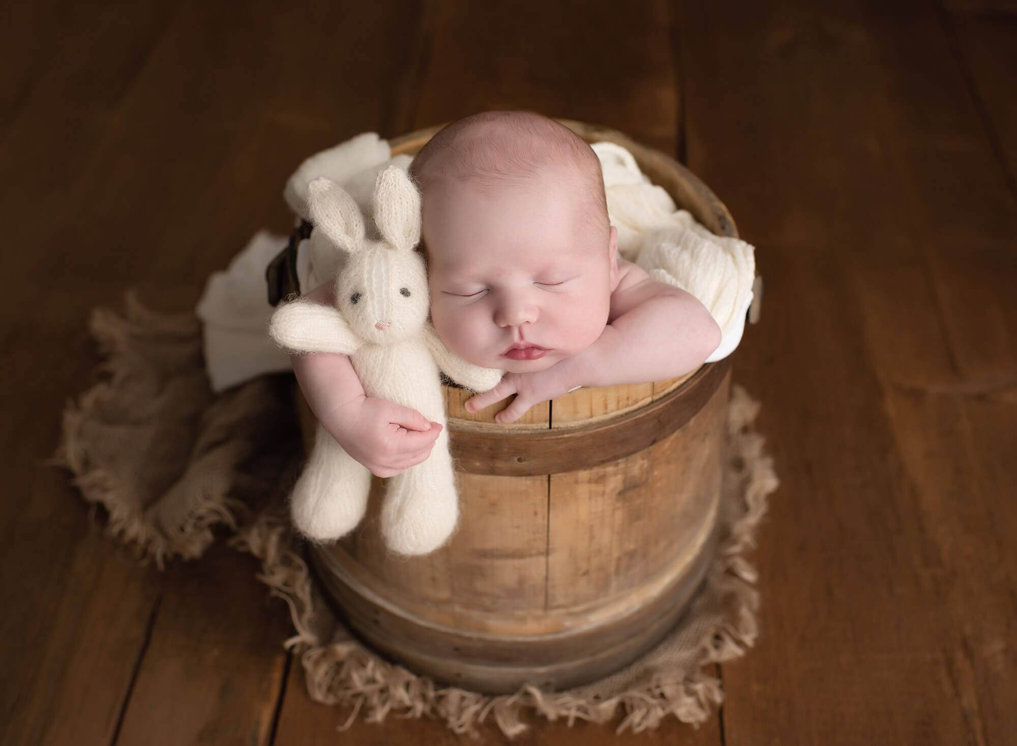Newborn portrait in studio - CT newborn photographer Melissa Hartigan