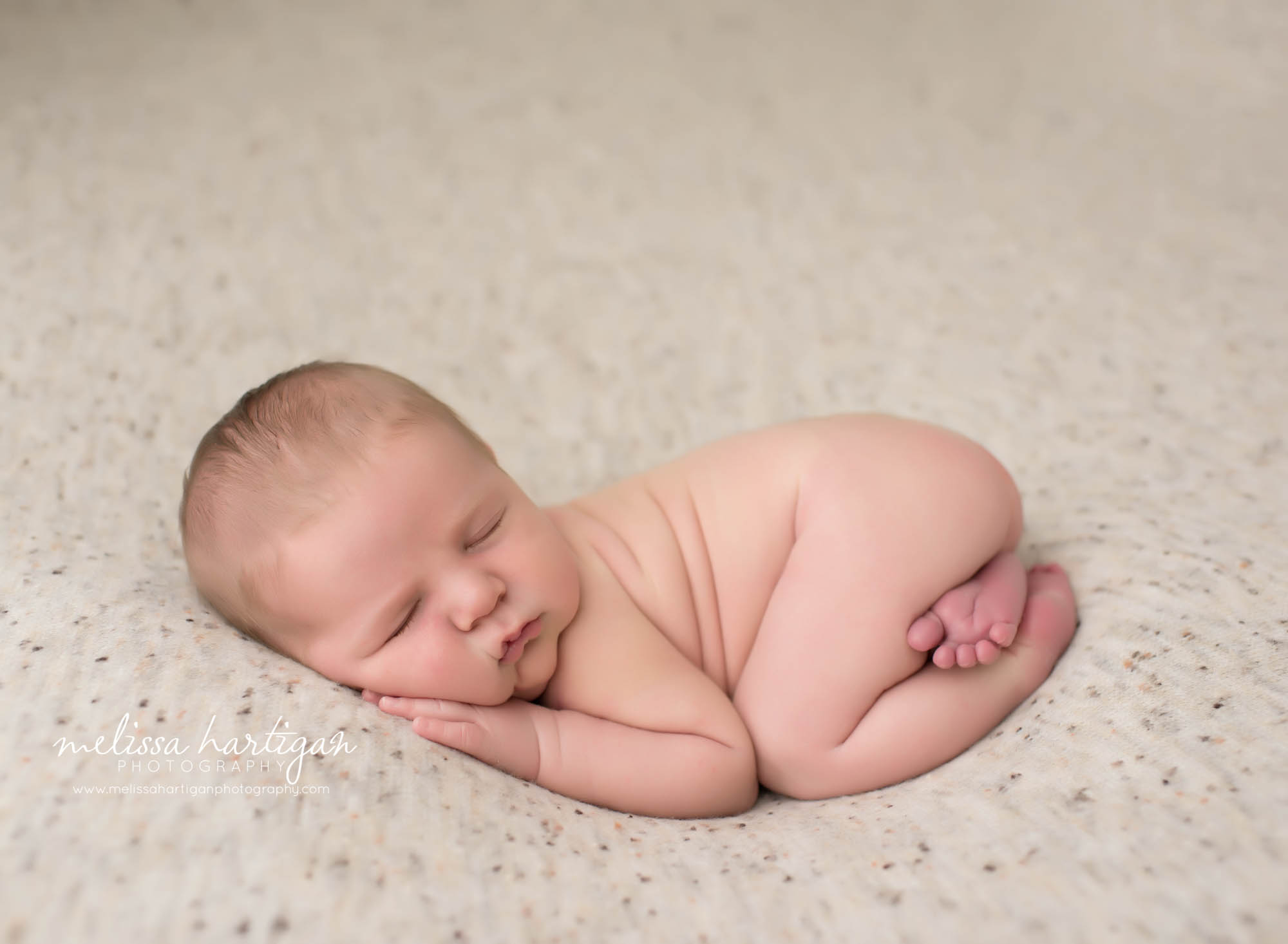 baby boy posed with tushie up CT baby photography