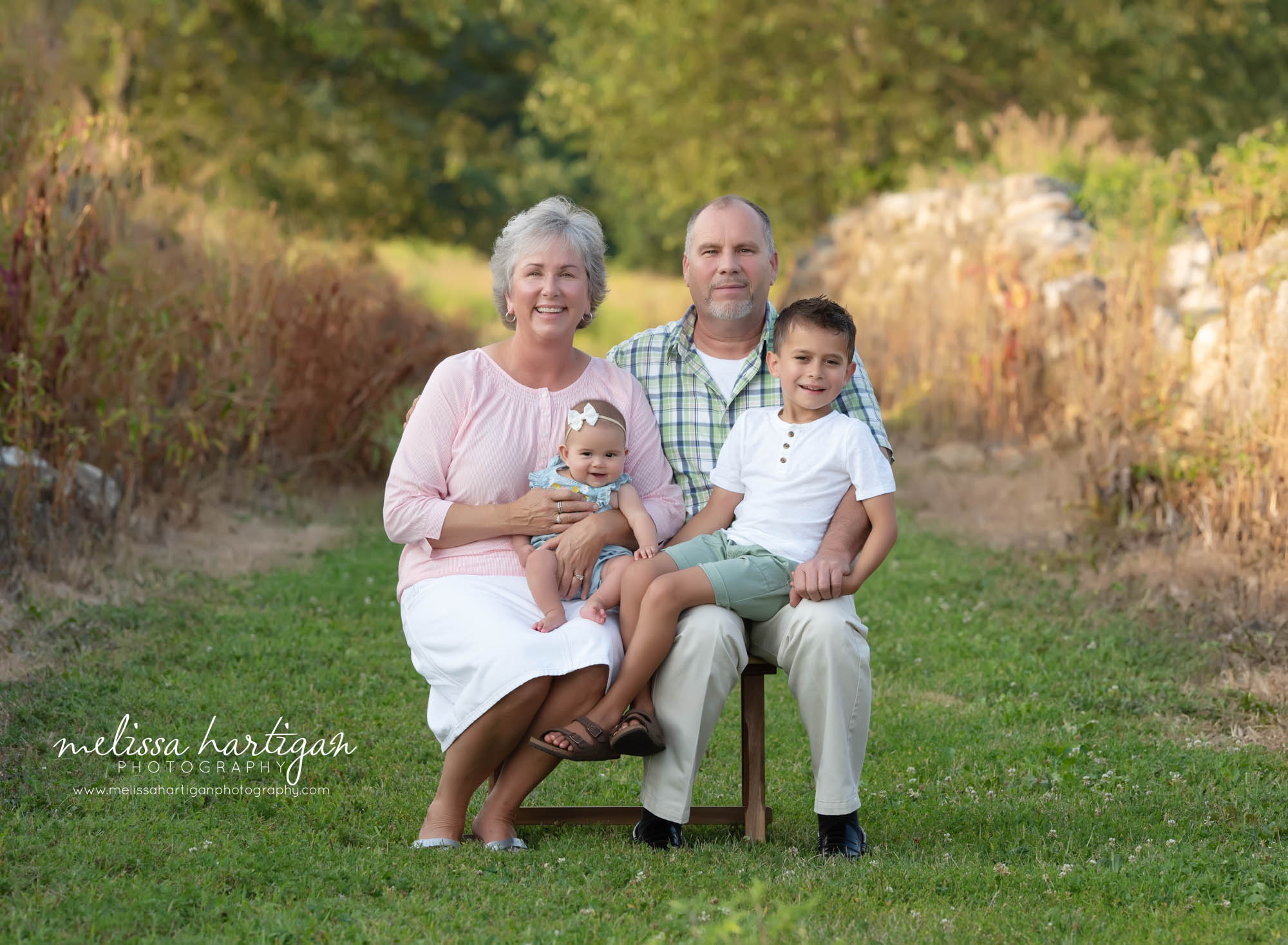 Extended family photography session CT Photographer grand mom and grand dad with grand children