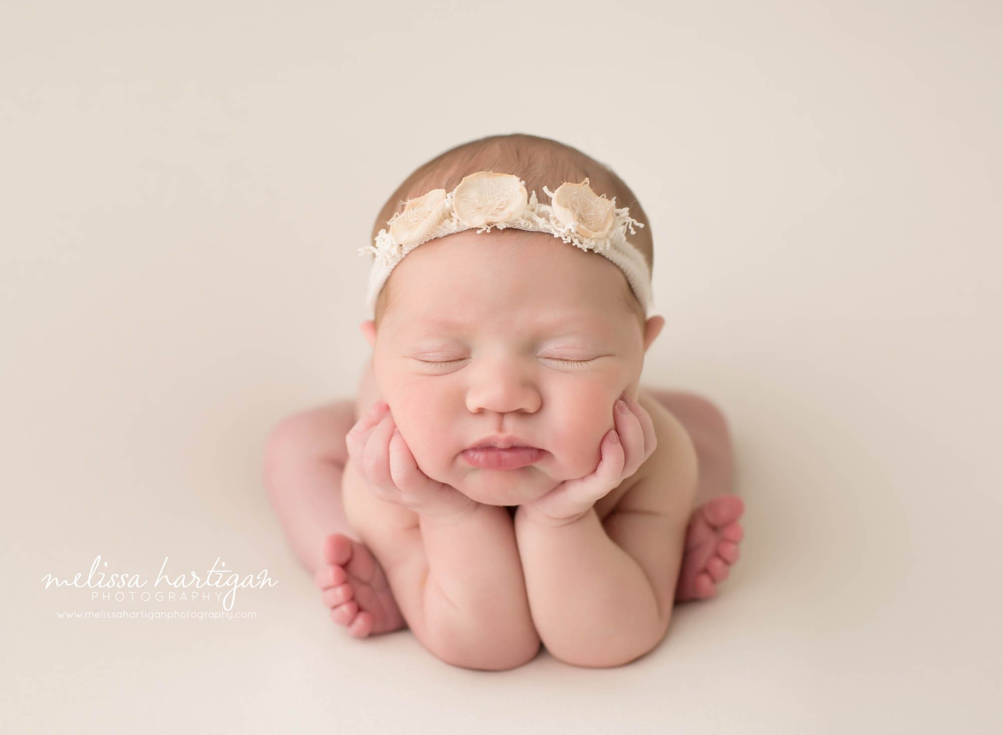 newborn baby girl posed froggy pose newborn photography wallingford CT