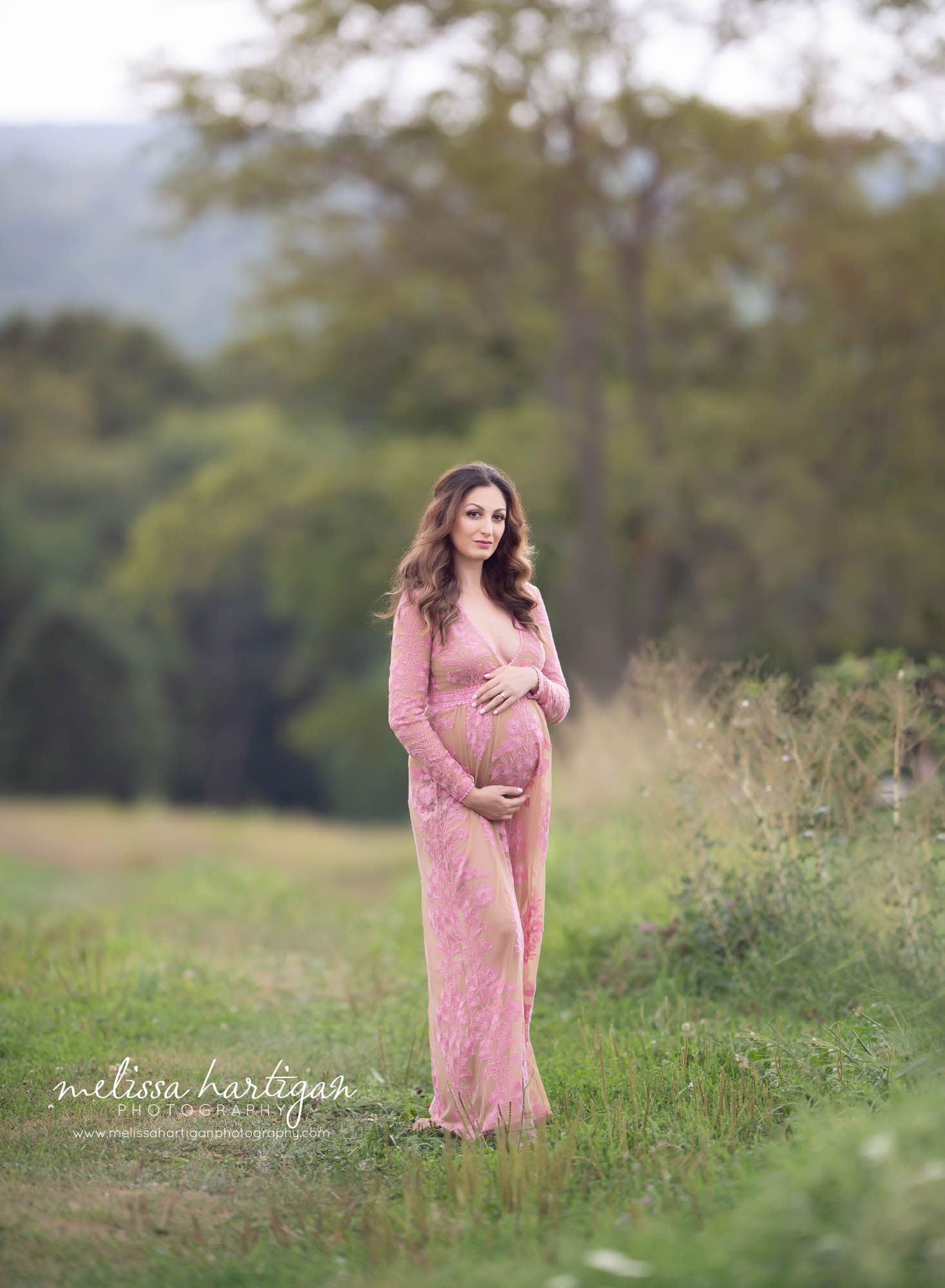 beautiful mom expecting baby outside maternity photo Connecticut maternity photography