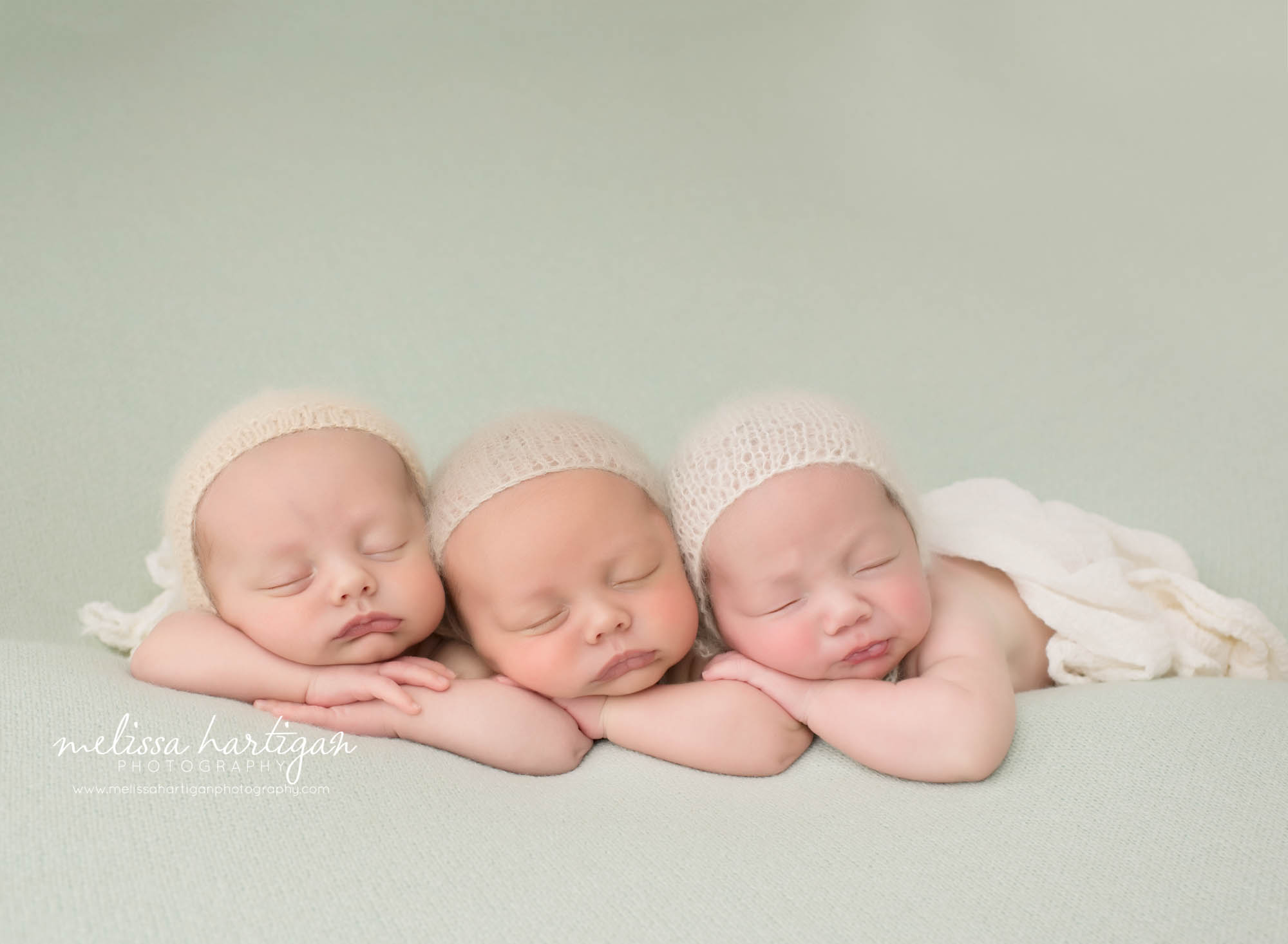 newborn triplet boys CT newborn photography