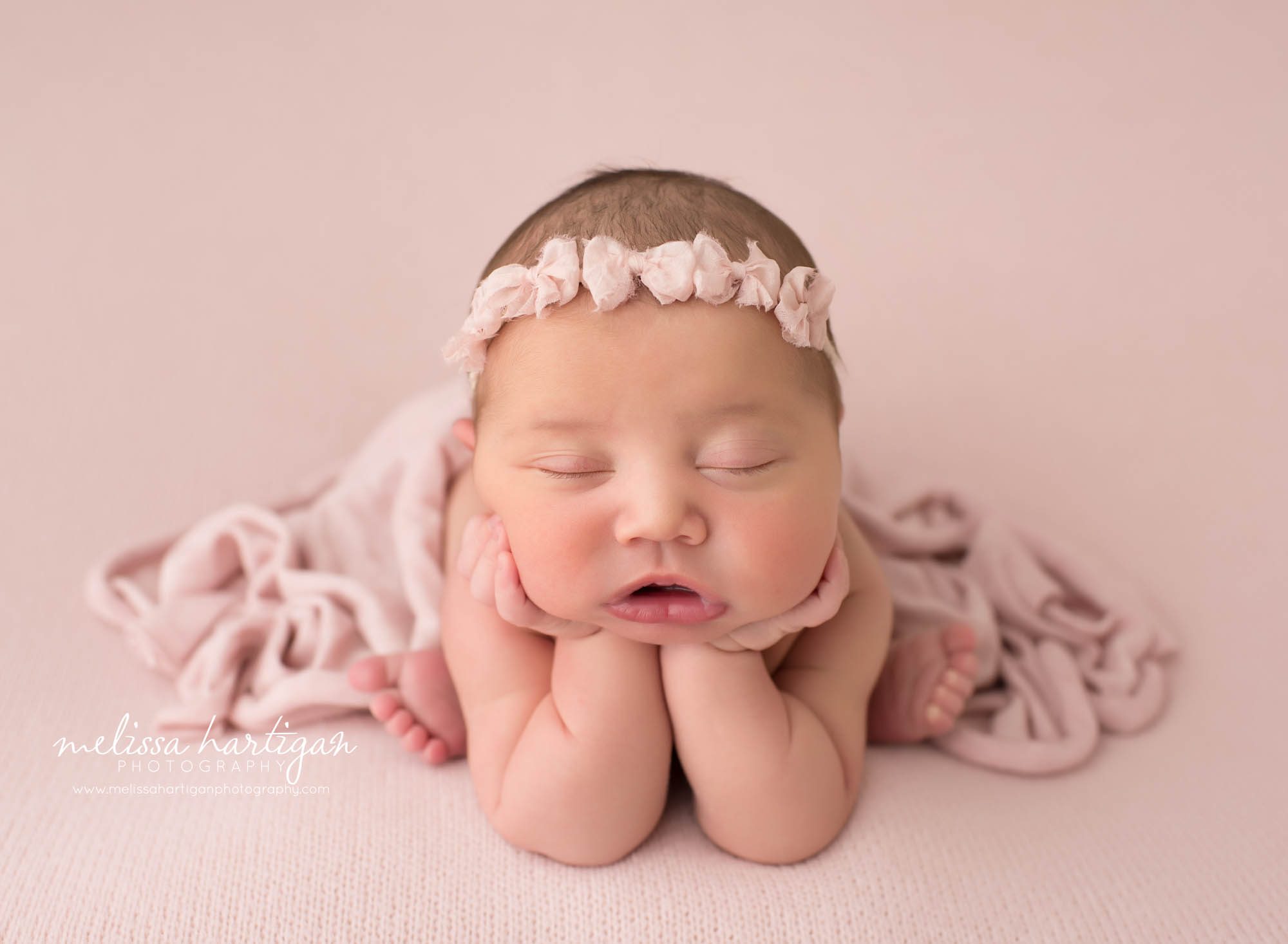 newborn baby girl posed froggy pose newborn photographer Connecticut