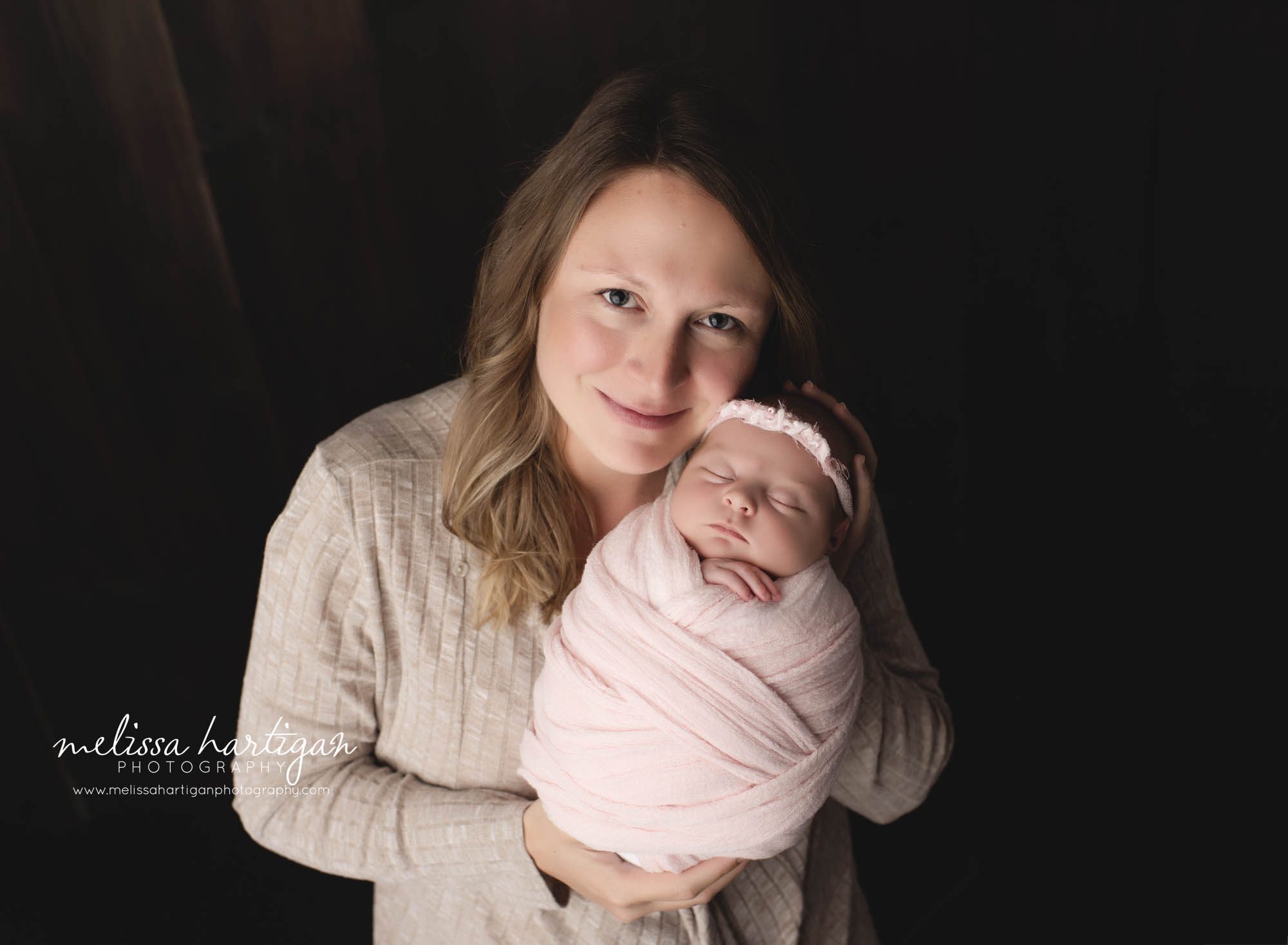 mom and newborn daughter family photography pose newborn photography CT