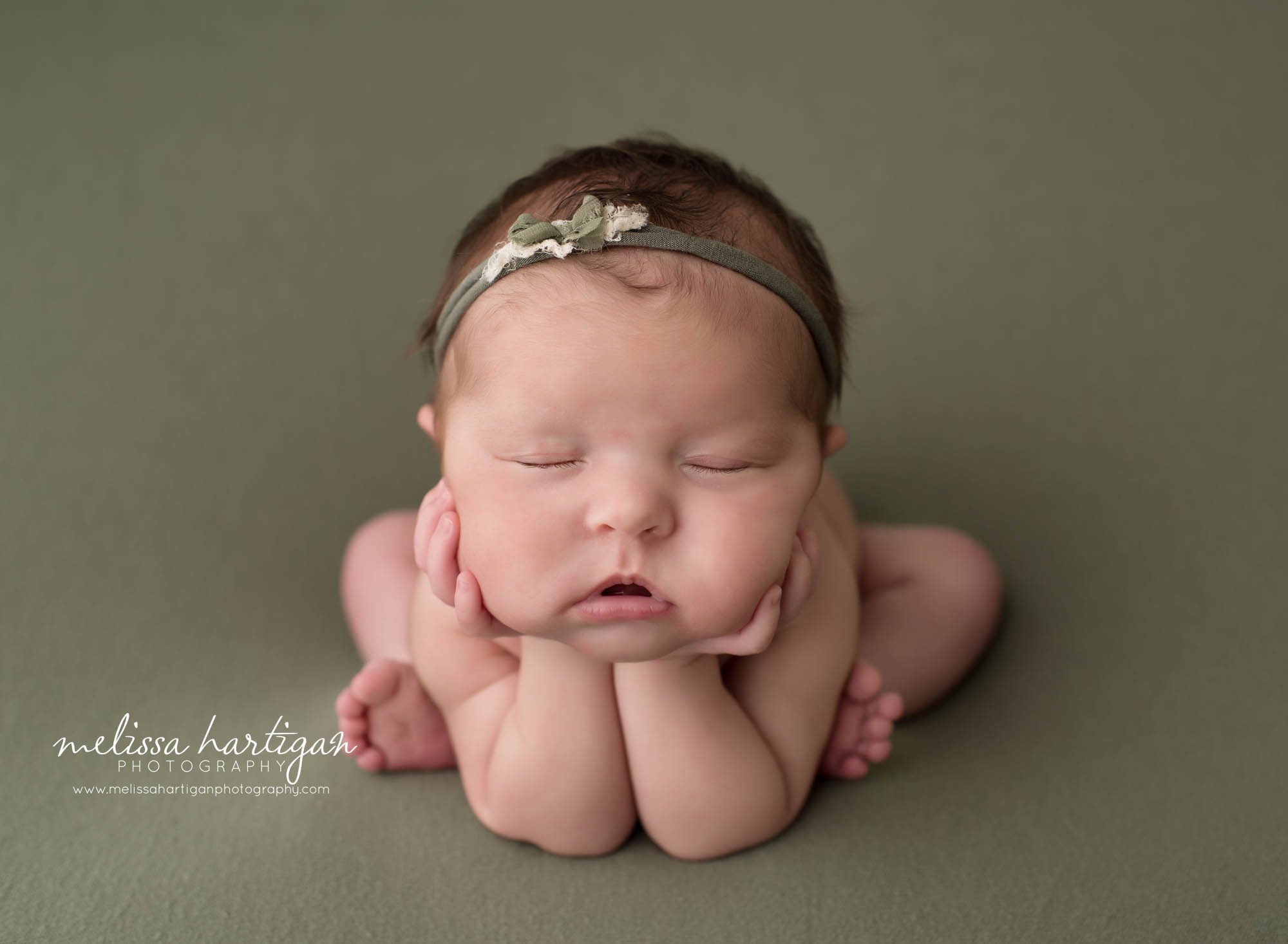 newborn baby girl posed froggy pose maternity newborn photography MA