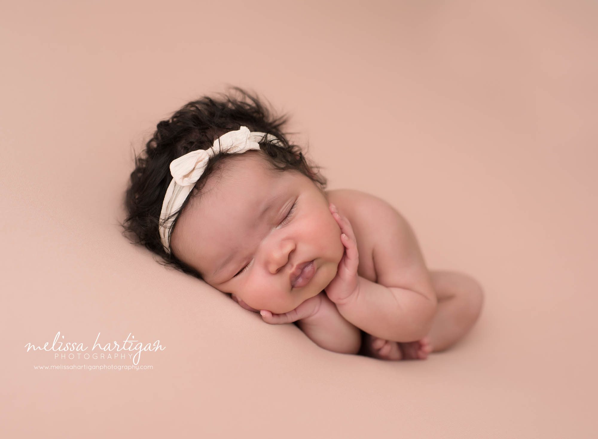 newborn baby girl posed timber pose newborn photography CT baby photoshoot