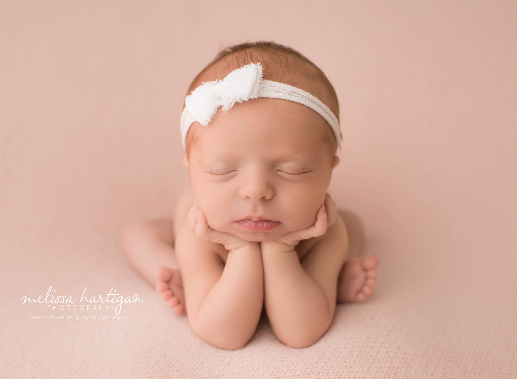 baby girl posed froggy pose newborn photography Ellington
