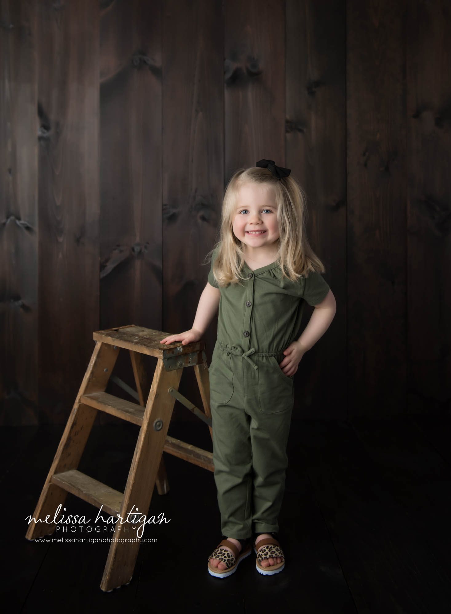 little girl standing next to step stool children photography studio tolland ct