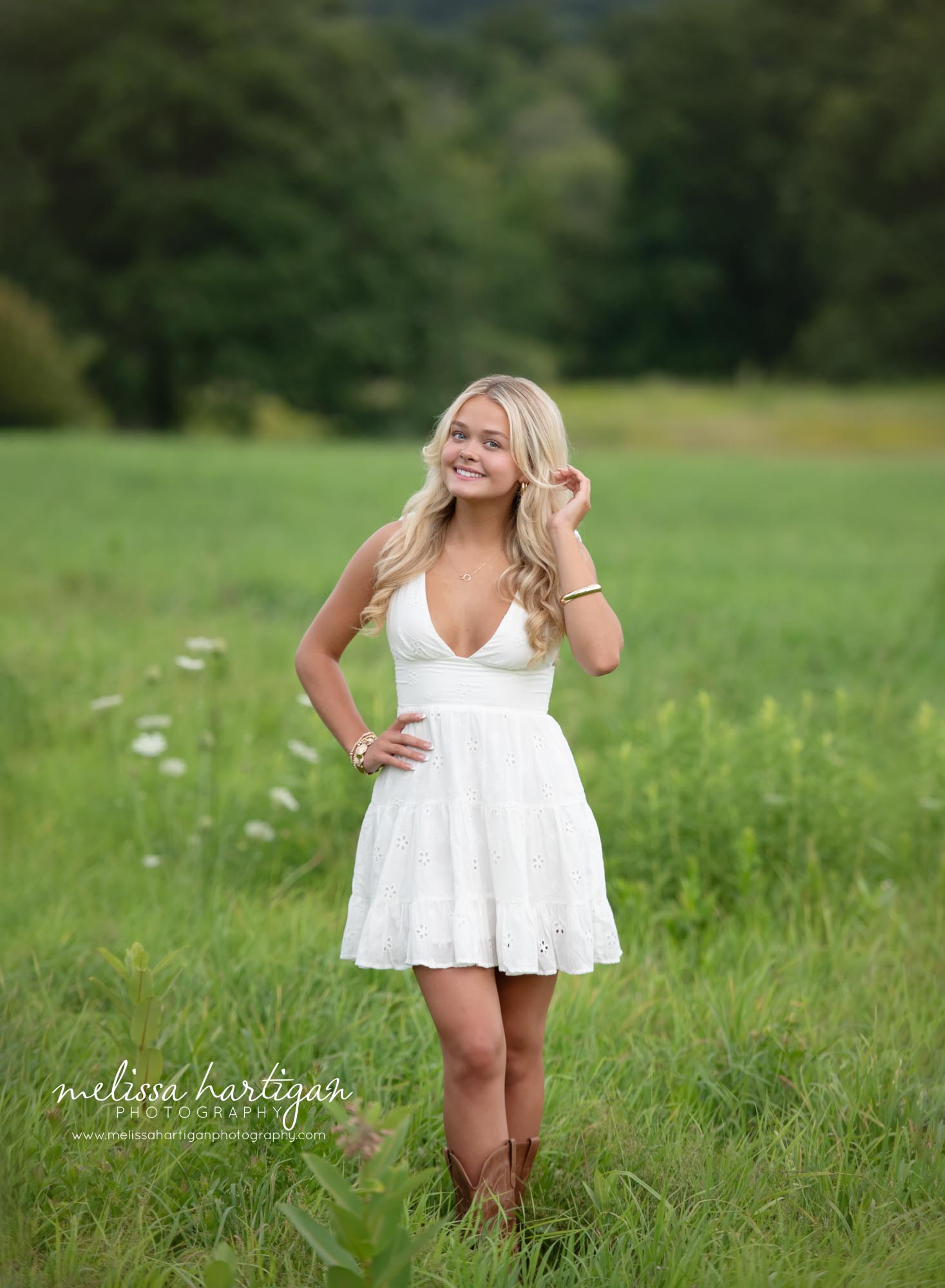 Girl standing pose with hand on hip Coventry CT Senior Photography